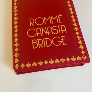 Romme Canasta Bridge vintage playing card game set in padded case